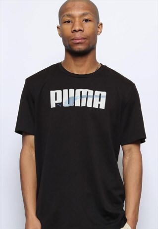 VINTAGE PUMA LOGO T-SHIRT BLACK