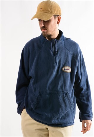 RETRO NIKE 1/4 ZIP SWEATSHIRT.