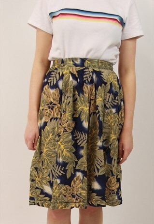 VINTAGE HIGH WAISTED PATTERNED SKIRT