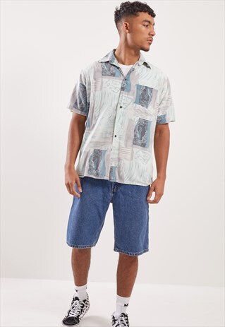 VINTAGE PATTERNED FESTIVAL SHORT SLEEVE SHIRT
