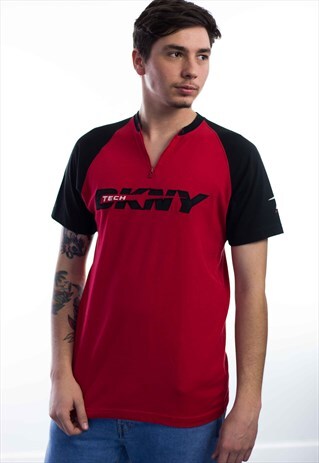 VINTAGE DKNY ACTIVE LOGO T-SHIRT 90S M 8.8