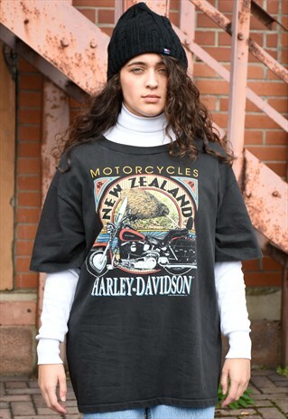 HARLEY-DAVIDSON NEW ZEALAND BLACK T-SHIRT