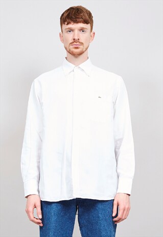 VINTAGE 90'S LACOSTE WHITE LOGO SHIRT