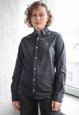 Vintage Black Cotton POLO RALPH LAUREN Shirt