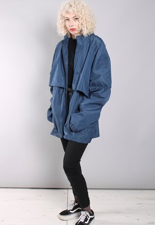 VINTAGE 80'S WINDBREAKER FESTIVAL JACKET BLUE