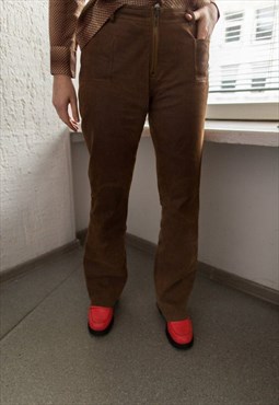 Vintage 80's Brown Leather Trousers