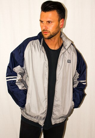 VINTAGE WILSON OVERSIZED WINDBREAKER JACKET