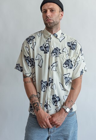 VINTAGE 80S PATTERNED FESTIVAL SHIRT