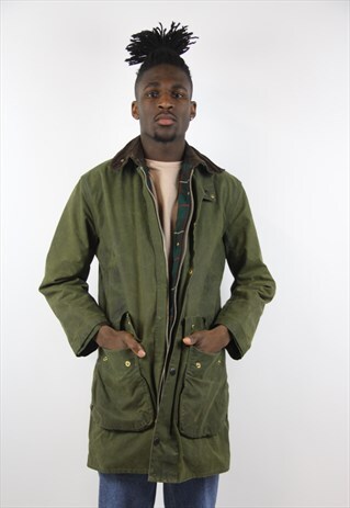 VINTAGE BARBOUR GREEN WAX JACKET