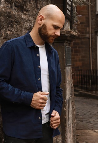 CORD SHIRT IN NAVY