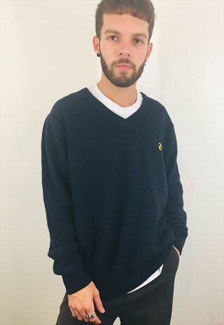 VINTAGE NAVY WOOL SWEATER JUMPER