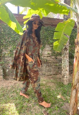 House Of Polly Camo Dungarees