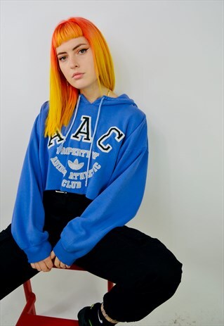 VINTAGE ADIDAS 80S ORIGINALS CROPPED HOODIE