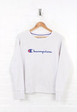 Vintage Champion Sweater White Ladies Small 