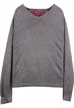 Vintage 90's Tommy Hilfiger Jumper / Sweater Knitted V Neck