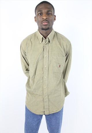 VINTAGE MARLBORO KHAKI 90'S CORD SHIRT