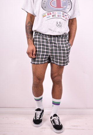 CERRUTI 1881 MENS VINTAGE SHORTS W30 MULTI CHECK 90'S