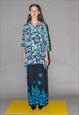 90'S VINTAGE LIGHT GEOMETRIC ABSTRACT SHIRT IN GREEN TONES