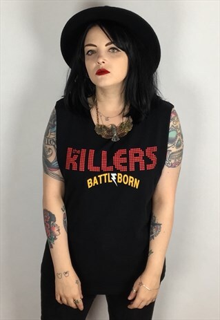 THE KILLERS REWORKED T-SHIRT IN BLACK SIZE MEDIUM