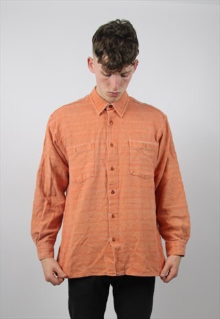 VINTAGE NAVAJO ORANGE SHIRT