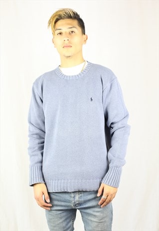 MENS VINTAGE RALPH LAUREN JUMPER SWEATSHIRT MEDIUM KNIT 90'S