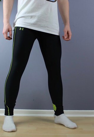 VINTAGE UNDER ARMOUR SKINNY JOGGERS IN BLACK WITH LOGOS