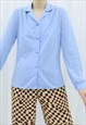 90S VINTAGE LIGHT BLUE PAISLEY SHIRT BLOUSE