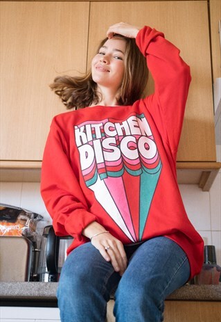 KITCHEN DISCO WOMEN'S SLOGAN SWEATSHIRT