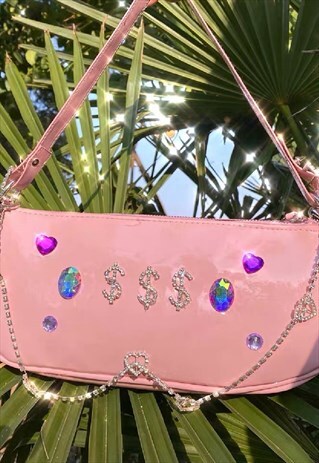 DOLLAR SIGN BLING HAND BAG