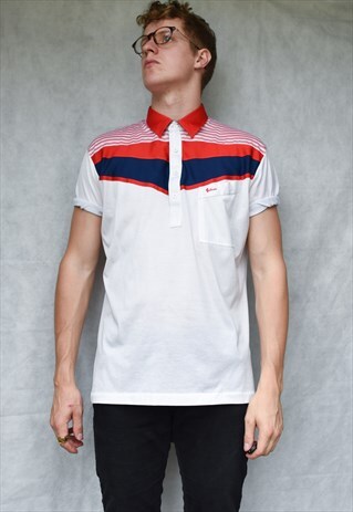 VINTAGE 1970S GABICCI POLO SHIRT SIZE L