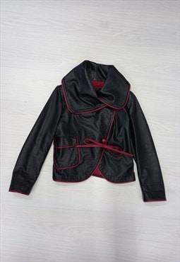 1990's Vintage Alta Moda Firenze Jacket Black Red