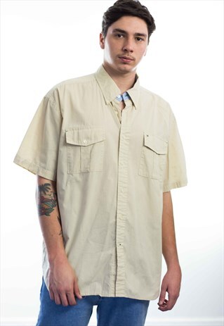 VINTAGE TOMMY HILFIGER LOGO SHIRT 90S XL 7.9