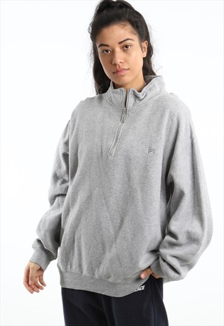 90S FILA EMBROIDERED LOGO 1/4 ZIP SWEATSHIRT