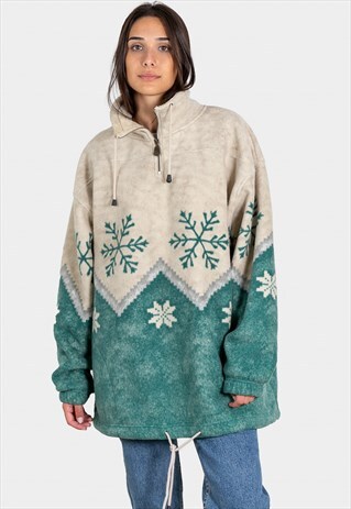 VINTAGE 80S FLEECE JACKET CRAZY PRINT AVELINAS / SP201651