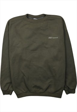 Vintage 90's Reebok Sweatshirt Heavyweight Crew Neck Khaki