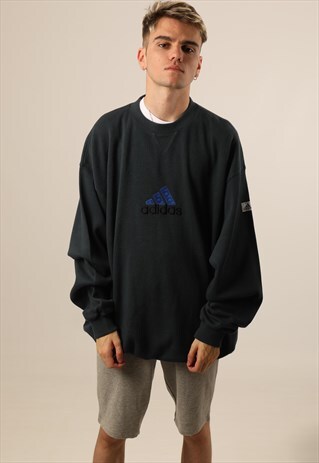 VINTAGE ADIDAS EMBROIDERED SPELLOUT SWEATSHIRT