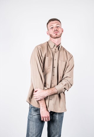 VINTAGE 1990S BEIGE SHIRT
