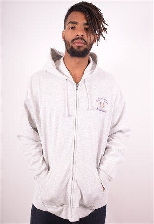 LEE MENS VINTAGE HOODIE JACKET XL GREY 90S