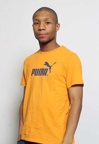 VINTAGE PUMA LOGO T-SHIRT ORANGE