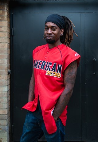 CARL EVERETT MLB BASEBALL ALL STAR AMERICAN 2000 JERSEY/VEST