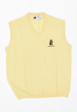 Vintage 90's Vest Tank Top Yellow