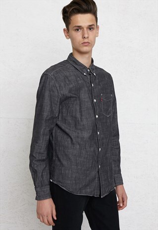 VINTAGE GREY LEVI'S LONG SLEEVE SHIRT