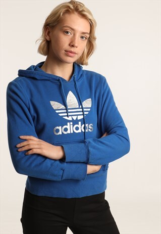 VINTAGE ADIDAS PRINT LOGO HOODIE