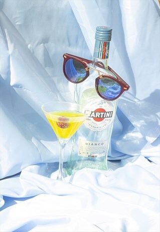 MIRROR ACETATE AVIATORS WITH METAL TOP BAR DETAIL