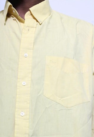 VINTAGE CHRISTIAN DIOR SHIRT YELLOW
