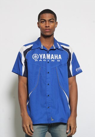VINTAGE YAMAHA RACING SHIRT BLUE