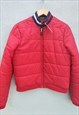 Tommy Hilfiger Red Zip Up Puffer Jacket
