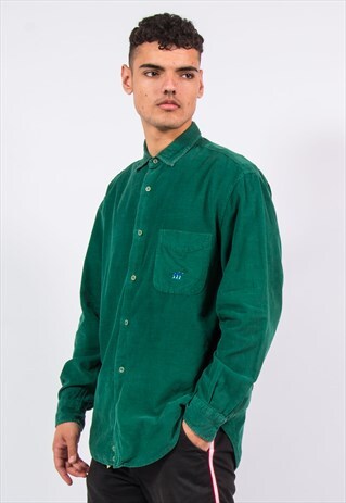 VINTAGE GREEN CORD SHIRT CORDUROY