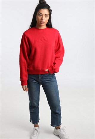 90S ADIDAS EMBOSSED LOGO SWEATSHIRT