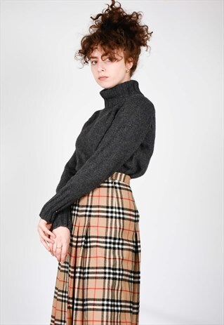 SOFT GREY KNITTED TURTLE / HIGH NECK JUMPER